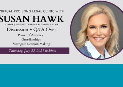 Virtual Pro Bono Legal Clinic with Susan Hawk